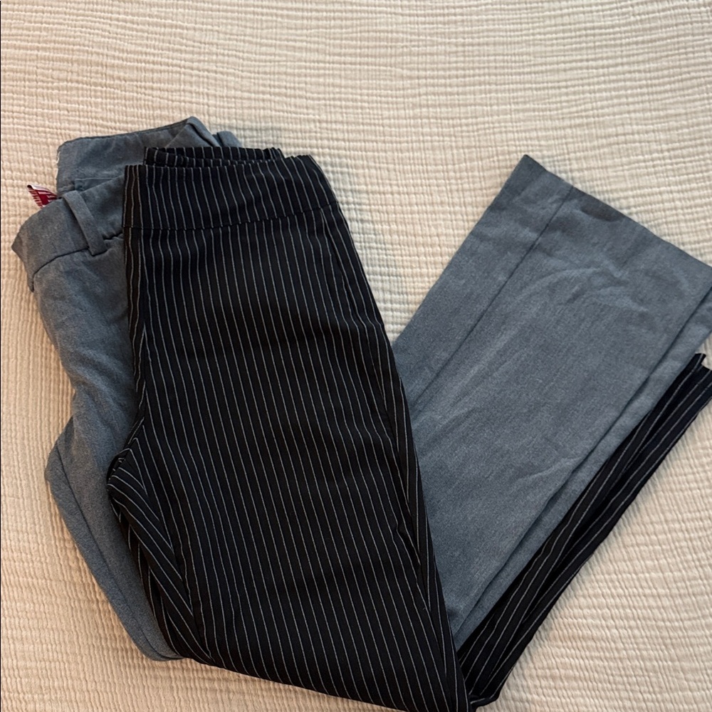 Women’s dress pant bundle Black Pinstripe Dress Pants/ Gray Modern Coupe Pants